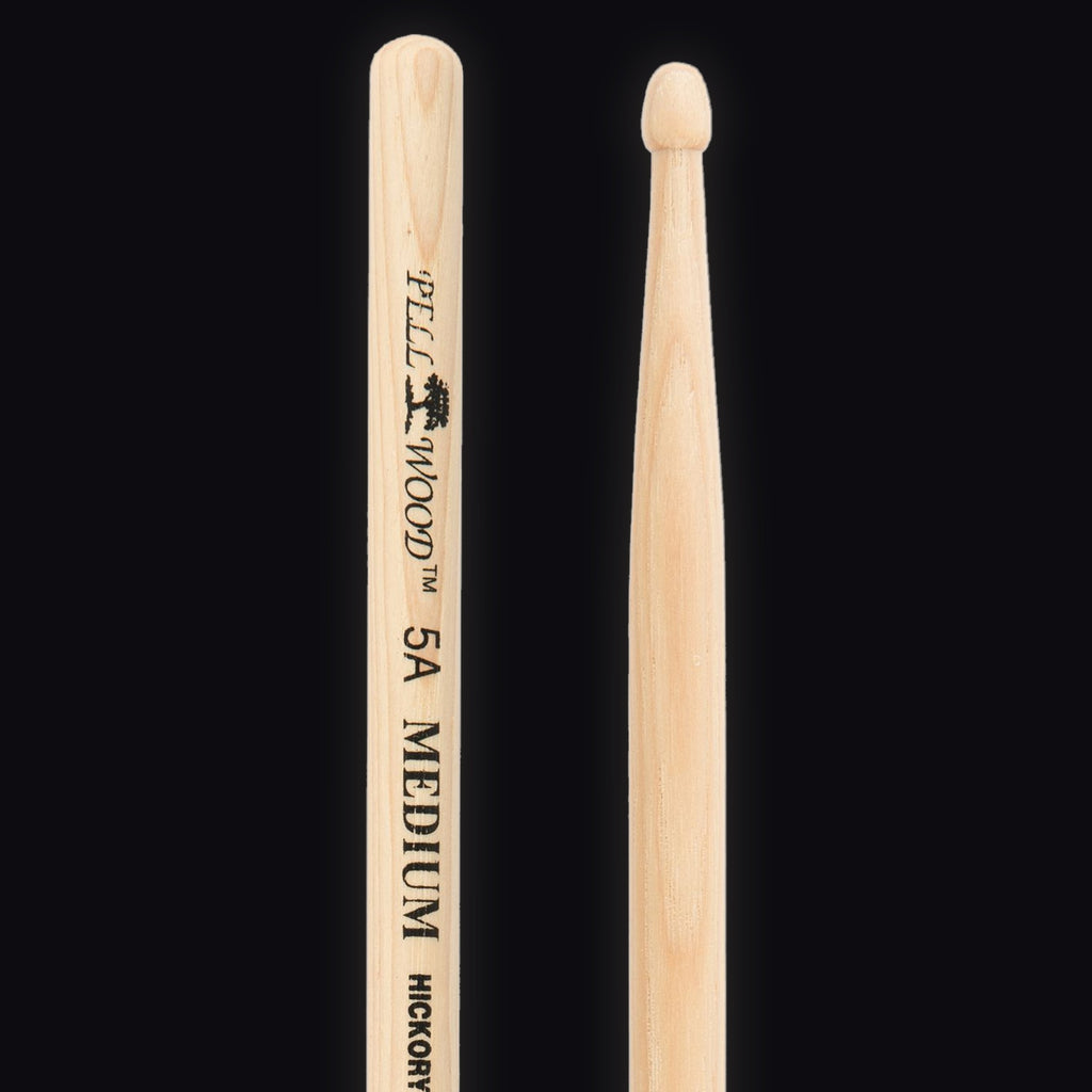 Pellwood Premium 5A Medium drumsticks – butt end and tip