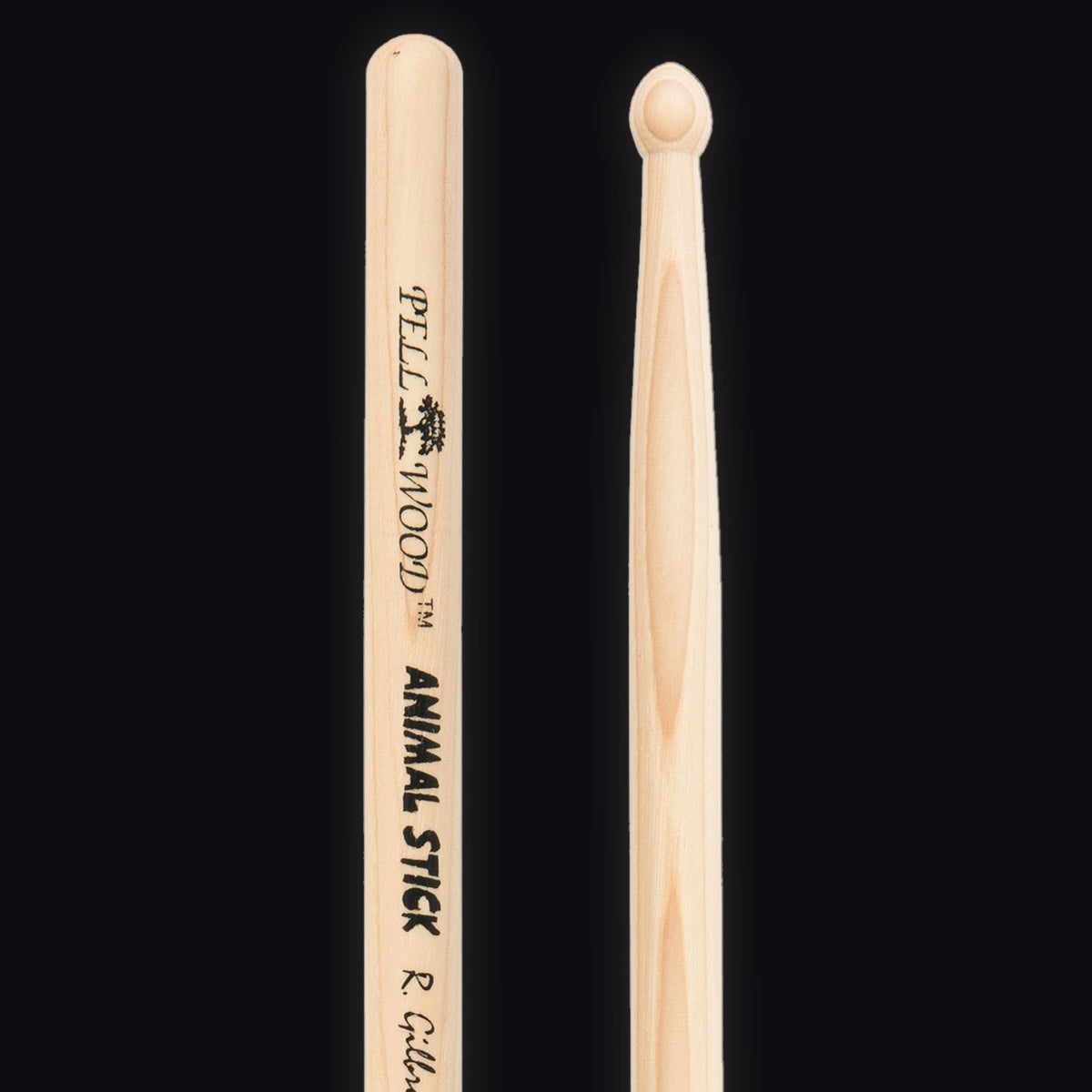 Pellwood Premium Russell Gilbrook Signature Model drumsticks – butt end and tip